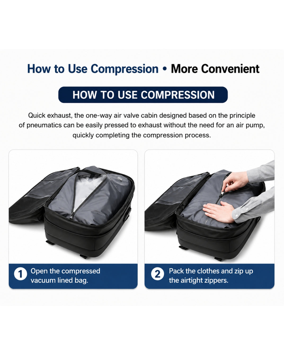 Vacuum Compression Large-capacity Backpack